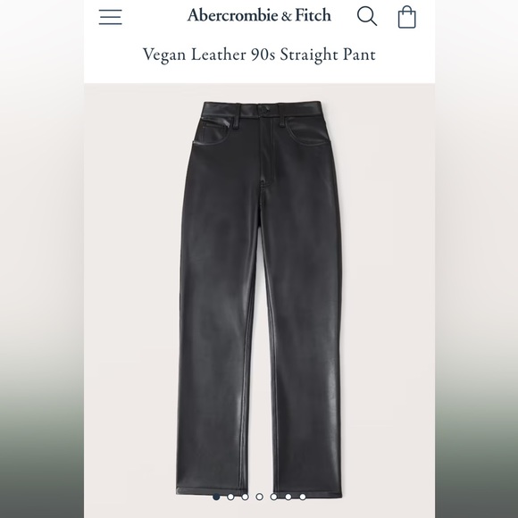 Vegan leather 90s straight pant - curve fit - Picture 3 of 3